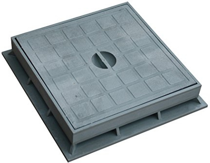 Schachtabdeckung mit Rahmen 20 x 20 cm