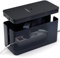 ACROPAQ Boîte Cache câble – Petit (23 x 12 x 11 cm), Cache multiprise, Boîte pour Rangement des câbles, Boîte multiprise - Noir