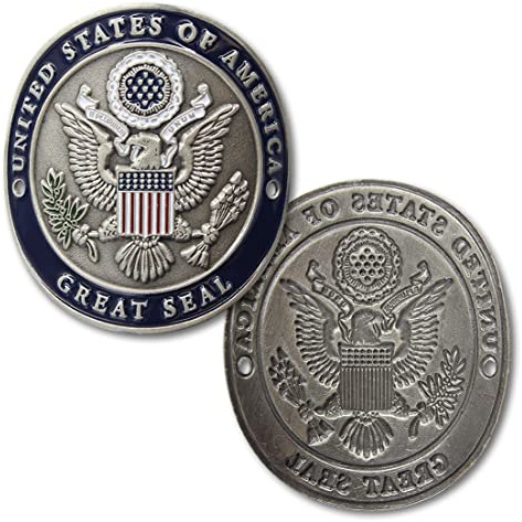 Armed Forces Depot United States of America Great Seal Hiking Stick Medallion