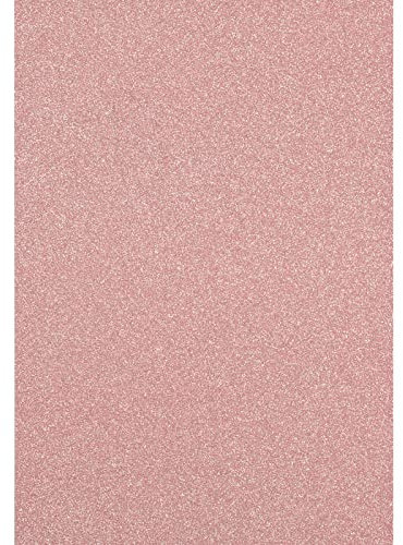 Florence Glitter Cardstock - Coloured A4 Pink - 5 Sheets Craft Paper - Scrapbook Paper for Card Making - 250 GSM