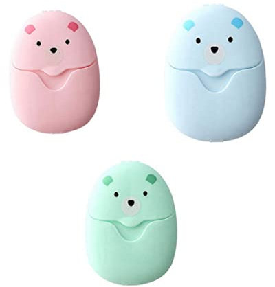 Banziaju Papierseife Blätter Mini Handseife 150 Blätter Einweg tragbare Papierpapierseife 3 Kisten Seifenflocken