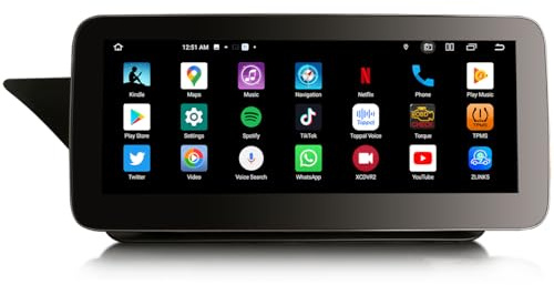 Erisin 10,25 Pulgadas Android 14 8 Core [4+64GB] Estéreo de Automóvil Autoradio para Mercedes E-Class W207 C207 A207 NTG 4.0 Soporta GPS Navi Carplay IPS WiFi 4G Dab+DVR OBD