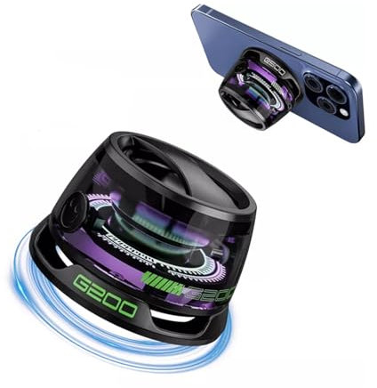 GBOKYN Mini altoparlante Bluetooth, altoparlante magnetico bl-uetooth, altoparlanti portatili wireless Bluetooth con luci RGB, supporto per telefono per casa, feste, campeggio, viaggi, idee regalo