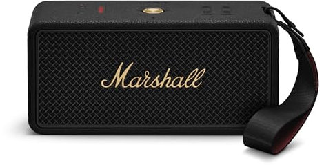 Marshall Middleton II Bluetooth Portable Speaker, 30+ hours portable playtime, waterproof IP67 - Black & Brass