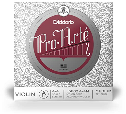 D'Addario Pro-Arte 4/4 Scale Medium Tension Single A String for Violin