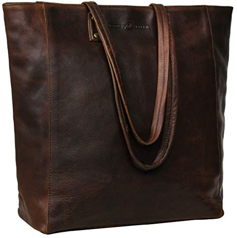 ANTONIO VALERIA Ava Damen Schultertasche aus Leder, Größe M, Braun…