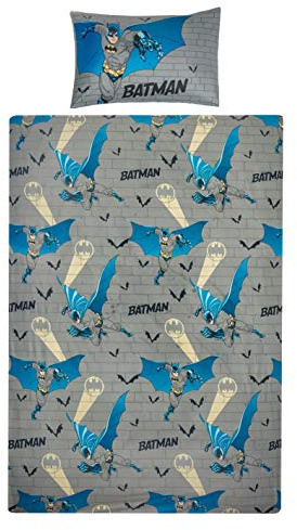 Official DC Batman Single Duvet Cover Bedding Set Dark Knight