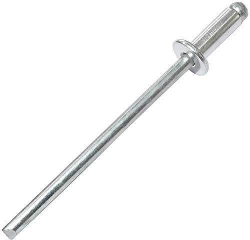 AERZETIX - Juego de 100 remaches ciegos estándar Ø3x8mm aluminio/acero - DIN 7337 A - remache pop con ruptura de vástago - C48094