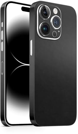 TF Skins passend für iPhone 13 PRO Skin Schutzfolie für die Rückseite und Seiten in edler Optik inkl. Kameraschutz Schutz vor Kratzern (Matt Schwarz)