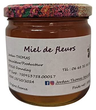 MAYAUBS Miel Pur Produit en France 100% Naturel | Pots de 250 et 500g | Issue d'un Savoir-faire Artisanal | Français Manuka Thym Aphrodisiaque Cru Coffret Idée Cadeau (500, Fleurs)