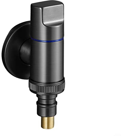 Robinet de machine à laver en laiton avec arrêt d'eau à ouverture rapide valve d'angle - Gris