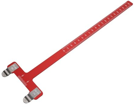 Dilwe Tir à l'arc Arc Carré, Portable en Acier Inoxydable en Forme de T Bowstring Ajustement Outil de Mesure pour Composé Arc Recurve