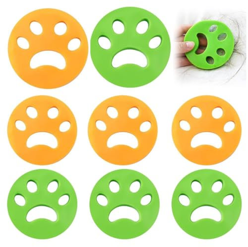 8 PCS Cattura peli lavatrice, Raccogli Peli Animali, Depilatore per Animali Domestici,Cattura Peli Lavatrice,Riutilizzabile Cattura peli,per Cani Gatti peli di Animali, Biancheria da Letto, Vestiti
