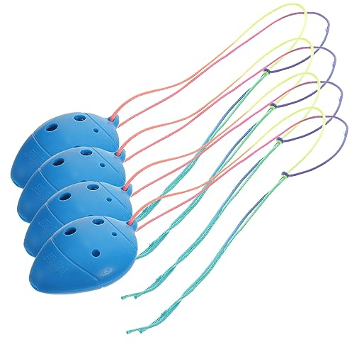 ifundom 4 Stück Mini-Okarina für Kinder Kinderinstrumente 6-Loch-Okarina-Instrument Kinderkorb kinder musikinstrumente musikinstrument kinder Kunststoff-Okarina dekorative Okarina Abs Blue