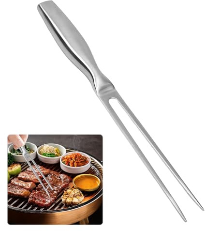 Premium Stainless Steel Meat Carving Fork,BBQ Meat Fork with Ergonomic Handle,Ideal for Roasting,Turkey,Dinner Parties,Slicing & Serving Roasts,Dishwasher Safe,Kitchen & Grill Essential