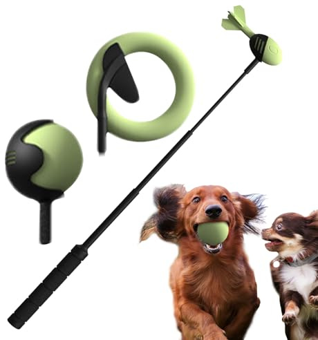 Bollkastare för husdjur – valpleksak bollkastare, husdjursleksak Baall | Throweer | halkfritt handtag tennisbollar kastare medium hund, valpbollar kastare infällbar