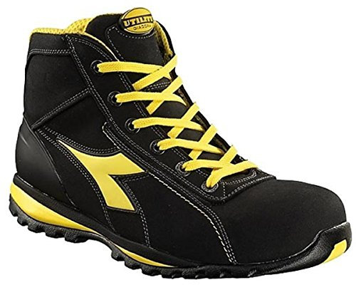 Utility Diadora Arbetssko Glove II HIGH S3 HRO SRA för män och kvinnor (EU 40), svart (Nero)