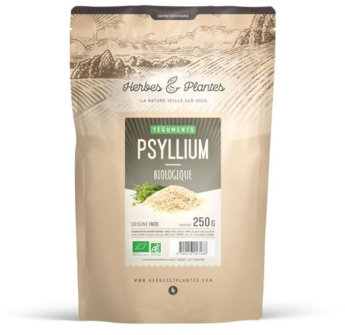 Herbes Et Plantes Psyllium Blond Bio Granulée 99 % Pur Téguments 250 g