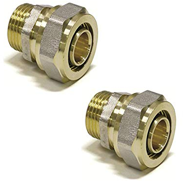 connecteur droit 16 mm - 1/2' mâle - Ajustement de compression, raccords, Type : Pex-al-pex