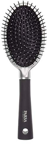 PARSA Beauty Trend Line Haarbürste oval (Silber) mit Kunststoffpins – Allround Bürste Haare für das tägliche Haarstyling – Haarbürste ohne Ziepen