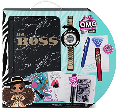 L.O.L. Surprise! OMG Geheimes Modetagebuch - Persönliches Tagebuch mit unsichtbarem Tintenstift, elektronischem Passwort und Uhrenschlüssel
