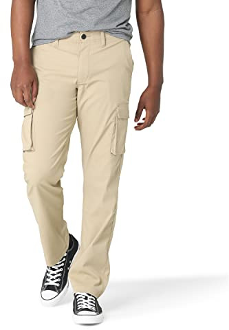 Lee Men's Extreme Motion Synthetic Cargo Pant KC Khaki 36W x 34L