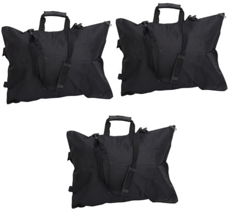 Ciieeo 3st Schwarze Rucksäcke A3 Art Tragetasche Zeichentaschen Aus Segeltuch Schwarzer Rucksack Schwarzer Ordner Portfolio-Tasche Artwork-Portfolio-Fall Groß Kombinationstasche Student