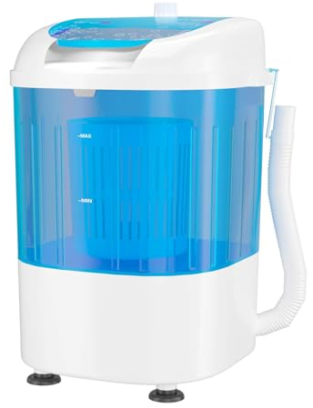 GOPLUS Mini Waschmaschine 2 KG, Camping Waschmaschine, 10 Minuten Schnellwäsche, Reisewaschmaschine Toplader, ideal für Wohnwagen, Wohnmobile und Camping