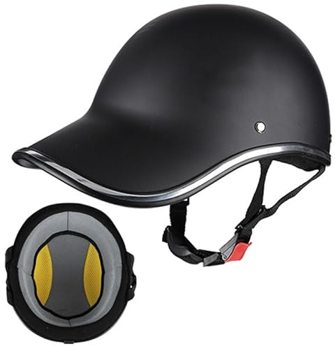 YIYHFKM Casque Trottinette Electrique Adultee Vélo Demi Casque Casquette de Baseball Casque de vélo à dégagement Rapide Boucle Casquette Chapeau Casque Cyclisme (Size: 57-62CM)