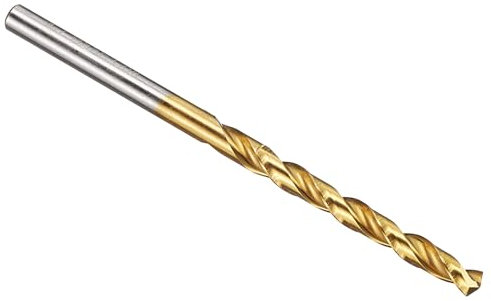 PATIKIL Brocas de 3.6 mm, Acero de Alta Velocidad M42 con 8% Cobalto, Vástago Recto Jobber 135°, Recubierta de Nitruro de Titanio (TiN) para Metal Duro y Acero Inoxidable - 1 Paquete