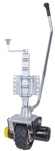 ylpddmm Ruote Jockey- Motorizzate,Ruota di Sostegno per rimorchio, 12 V, Portata Massima 498kg, Forza di trazione 2722 kg,Ruota di Supporto eletrico, Ruota in Gomma Piena,Diametro 21 cm