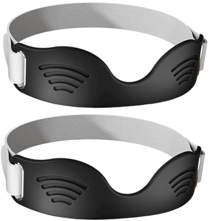 YsXoWiui 2 Piezas Correa Patelar Tirantes Ajustables para Tendón Rotuliano Soporte Deportivo Antideslizante Banda Elástica Portátil de Silicona, Negro