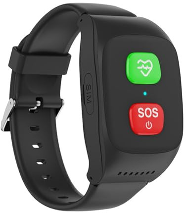 THYXGS Bracelet SOS 4G pour Seniors avec Détection De Chute, Bracelet D'appel d'urgence GPS, Montre Connectée avec Géorepérage Et Suivi D'activité, Conçu pour Les Seniors