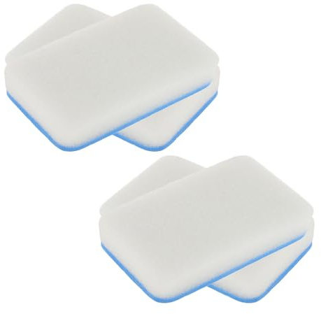 Kisangel Esponjas para Limpiar Paletas de Tenis de Mesa 4 Piezas, Esponja de Limpieza Eva en Tonos Azul y Claro, Kit de Cuidado para Raquetas Poder de Limpieza Profunda,