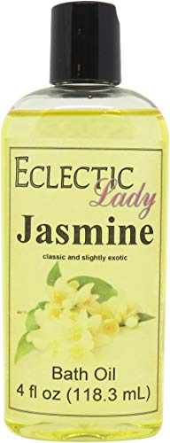 Jasmine Bath Oil - Scented Body Oil - Relaxing & Moisturizing Bathing Oil - Fragrance Body Oil For Dry & Rough Sensitive Skin - 4 oz