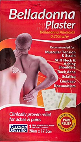 Cuxson & Gerrard, Belladonna 28 Medicated Plaster, 28cm x 7.5cm