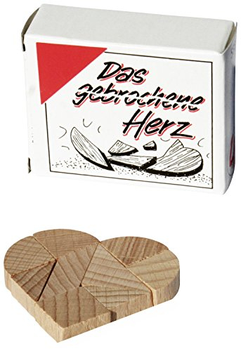 Das gebrochene Herz - Mini Holz Puzzle Knobelspiel Geduldspiel Klassiker Minipuzzle