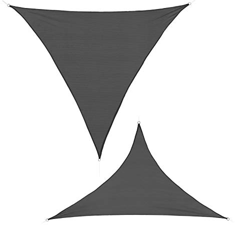 BB Sport Sonnensegel 4m x 4m x 4m Granit Dreieck Sonnenschutz Windschutz UV Schutz Garten Terasse Balkon