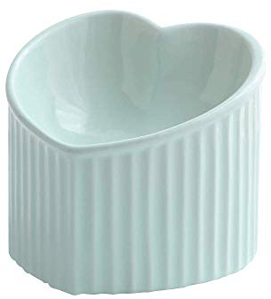 Gamelle Chat Céramique Surélevée et Inclinée - Bol de Nourriture pour Chat Haut Anti-Vomissement - Passe au Lave-Vaisselle et au Micro-Ondes - 180 g