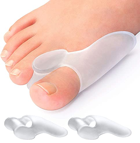 Promifun Zehenspreizer Hallux, 10 Päckchen Ballenkorrektur-Pads mit Separator für Großzehe, Gelschild zur Linderung von Fußschmerzen, Schwielen, Hühneraugen…