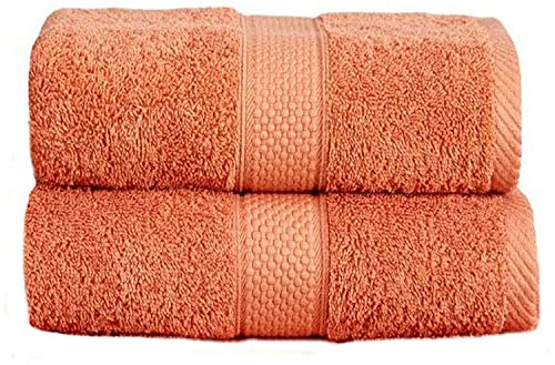 Sue Rossi Ltd 100% Turkish Cotton Guest Towels Hand Kitchen Towel Face Cloth 40 x 60 cm Pack Of 2 Twin Set (Terracotta)