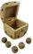 FTWDesign Würfel Aufbewahrungsbox Würfelbecher mit 5 Würfeln aus Mangoholz