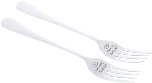 MAGICLULU Tenedores de Acero Inoxidable para Postre 2 Piezas, Cubiertos Metálicos para Servir Pasteles, Mango Largo, Aptos para Cenas, Picnics y Uso Doméstico, Vajilla Duradera sin Bordes