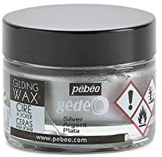 Pébéo 766510 Cire à dorer-Argent 30 ML, 30ml