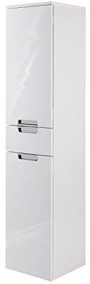 Schildmeyer Hochschrank Rilana 130508, weiß glanz, 159 x 33 x 35 cm