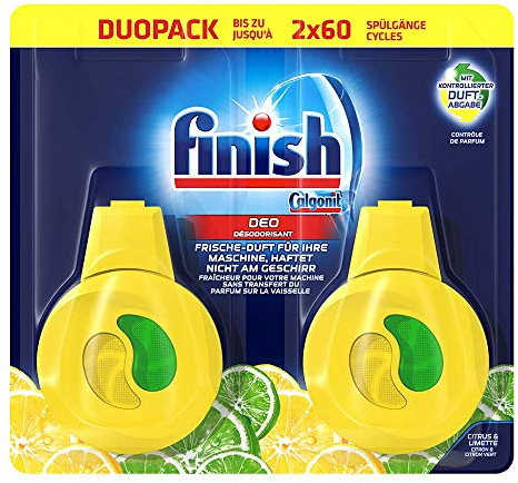 Finish Spülmaschinen-Deo Citrus & Limette – Deo für den Geschirrspüler – Gegen schlechte Gerüche – Pack mit 5 x 2 Stück
