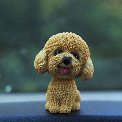 Fontee Auto Nette Nicken Schütteln Kopf Hund Puppe Verzierungen Auto Interieur Innendekoration Bobblehead Wackelkopf Dashboard Dekoration (Teddy)