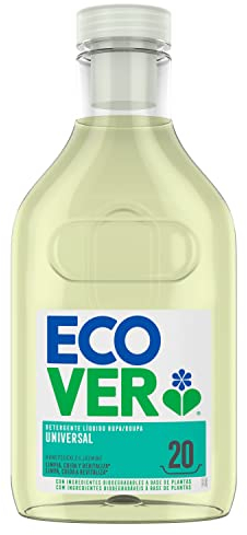 Ecover Detersivo universale ibisco e gelsomino (1 L/20 lavaggi), detersivo liquido con ingredienti a base vegetale, detersivo completo per mantenere e proteggere i vestiti