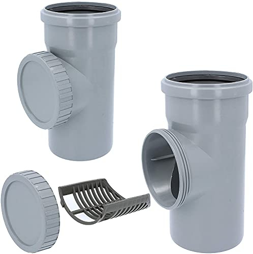 Fallrohrfilter DN 100 Ø 110 mm grau Laubschutz Regenwasser Regentonne Regenwasserfilter