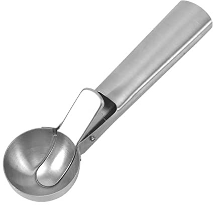 Eisportionierer aus Edelstahl | Eiskugelformer [Ø - 5cm] | Eislöffel mit Auswerfer | Löffel für Eis, Melonenkugeln | Küchenhelfer | Eisdipper | Eisspatel | Sorbetportionierer | Eiskugelportionierer